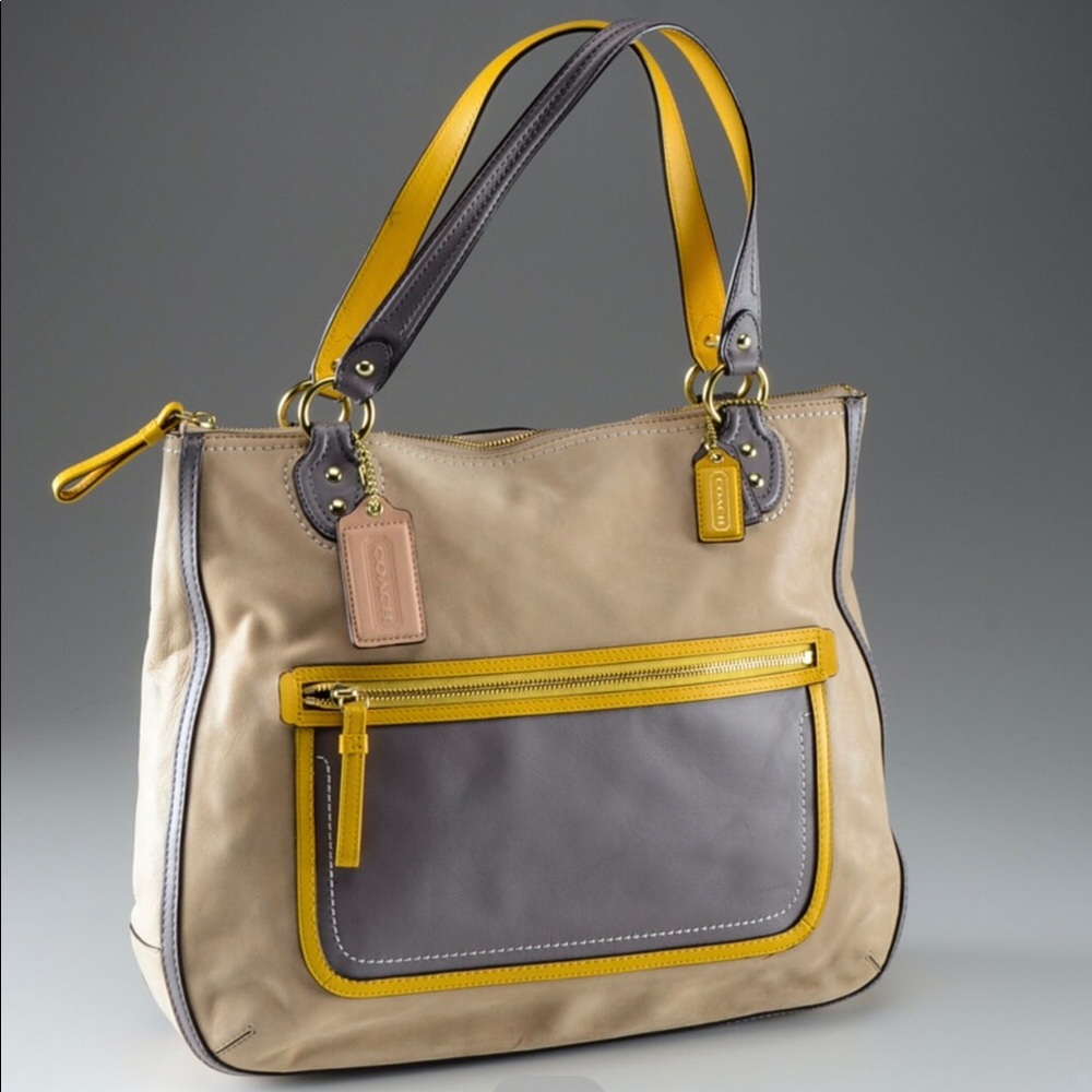 Coach Poppy Colorblock Tote Bag